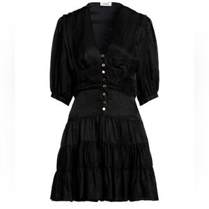 Sandro Black V neck short Women's Dress US 4